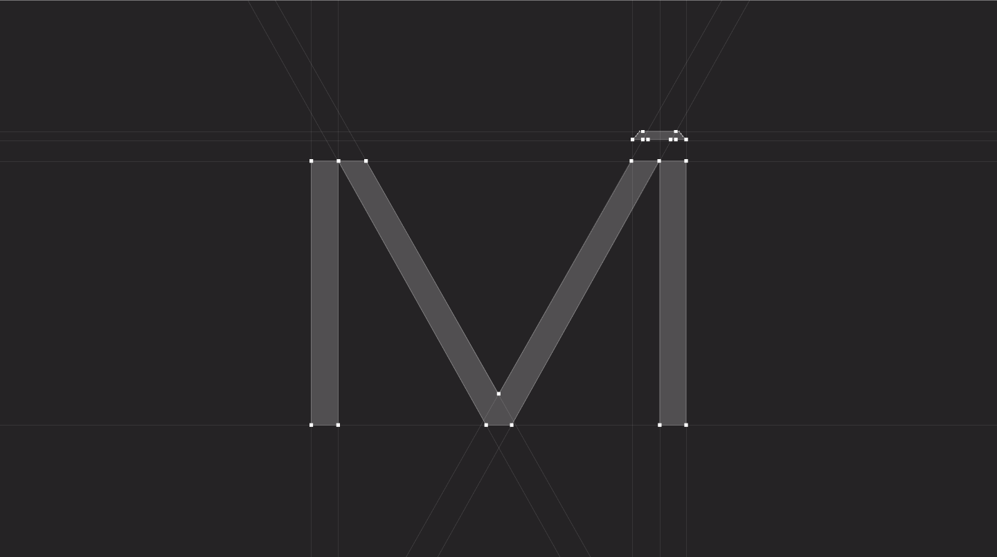 Construção do logo Mardô